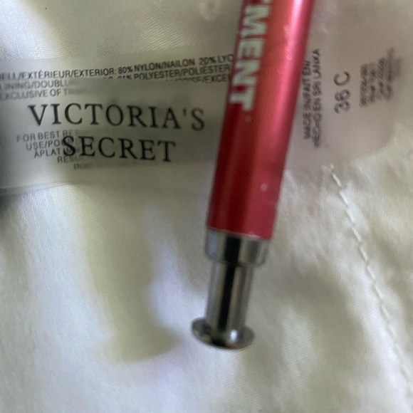 VICTORIA'S SECRET Black embellished Bombshell Y2K Rhinestone Bikini Top 36C - Picture 6 of 6